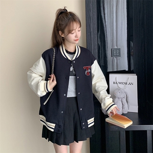 2023年秋季新款拼接棒球服外套82385-P130-K178图片