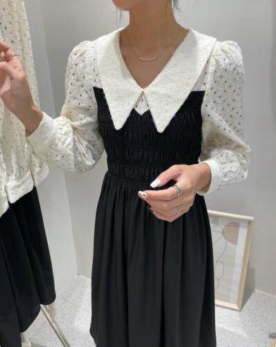 秋季蕾丝拼接连衣裙，女装连衣裙，艾米缇