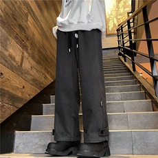 毛呢裤子男秋冬款加厚日系宽松大码阔腿直筒雅痞休闲长裤M674，男装休闲裤，星座1116A-1（原606A）