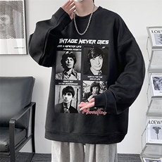 麂皮绒卫衣男大码重磅长袖t恤男JW81451-P35加绒款P45，男装T恤，电商A040