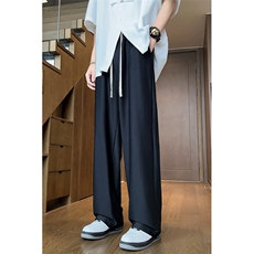 703-K331-P48夏季凉感锦纶冰丝休闲裤高品质绉绉条大码长裤，男装休闲裤，星座703