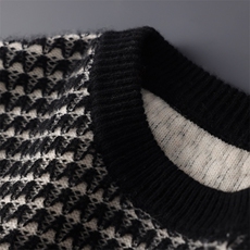 2025年秋季套头时尚都市长袖加厚时尚百搭通勤简约，男装羊毛衫，牧绒家园