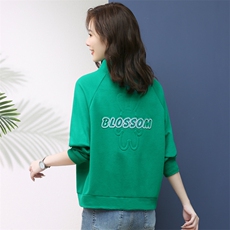 2022年秋季新款刺绣卫衣女长袖韩版休闲百搭立领上衣服女打底衫，女装卫衣/绒衫，简韵佳