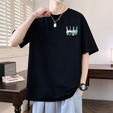 夏季男短袖t恤高品质多工艺发泡印大码T恤衫HF8355-P34，男装T恤，星座1206（原A206）