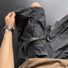 户外工装短裤男夏季日系宽松男生立体口袋五分沙滩裤-MK131-P35，男装休闲裤，星座1008