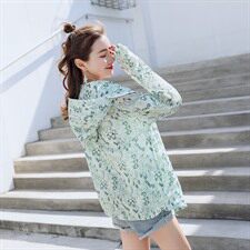 防晒衣女短款2024夏新款防晒服皮肤衣碎花学生仙女透气骑车薄外套，女装防晒衣，可可小西