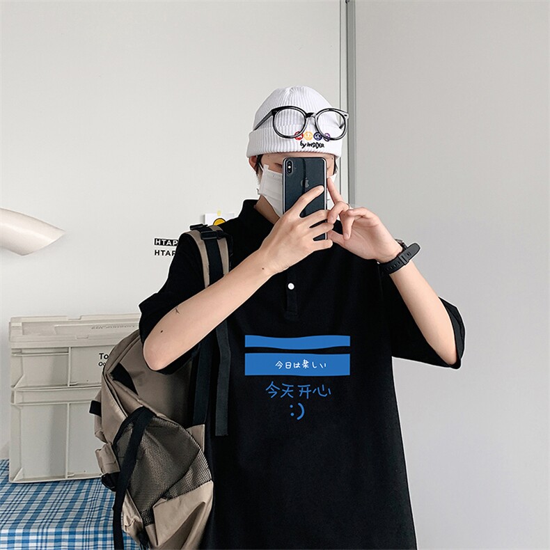 PL57033-P35翻领短袖polo衫男大码胖子半袖t恤男有领保罗衫模特,男装Polo衫,电商A040