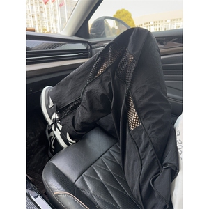 B221 美式ins高街暗黑纯色网状拉链休闲裤 LK24211-特P38控68图片