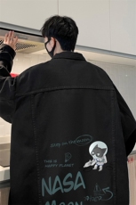 牛仔夹克男大码牛仔外套男茄克NJ77187-P60加绒款-P75，男装夹克，电商A040