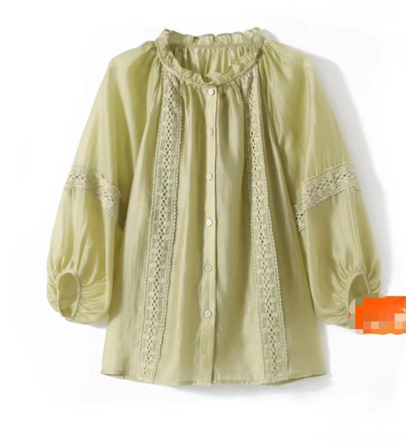 2022秋装新款中袖七分袖蕾丝衬衣爆单单品百搭，其它，泰靡(1F)