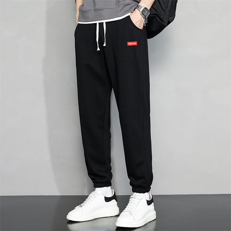 休闲裤男22秋冬新款舒适百搭运动裤潮牌修身工装裤学生卫裤Z908，男装休闲裤，星座815-2