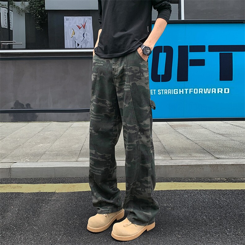 2025秋季新款外景美式伐木迷彩工装裤M-5XLGK25740-特P35，男装牛仔裤，电商A022