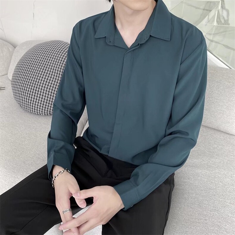 长袖衬衫男港风潮流CY38P35,男装衬衫,星座1116-2