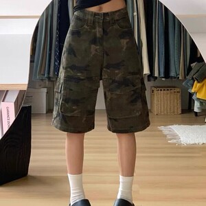 夏季百搭休闲裤男 高街工装短裤五分裤DK817/P48图片