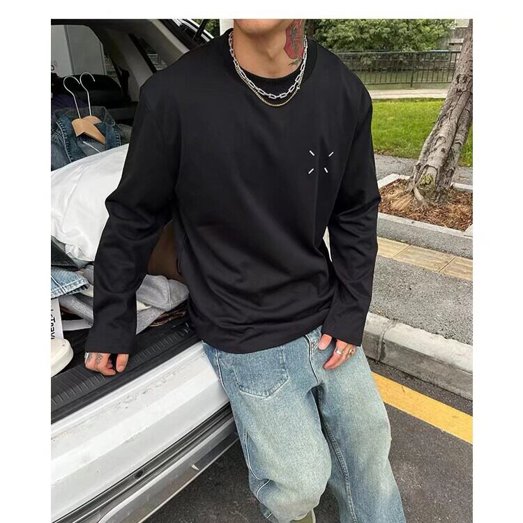 美式复古长袖t恤男女高街时尚潮牌宽松百搭上衣TA64-P42，男装T恤，星座208-5