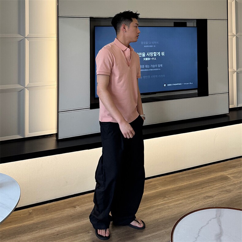 7A抑菌220克丝光珠地高品质常年主推短袖T恤翻领Polo衫T0257,男装T恤,电商D342