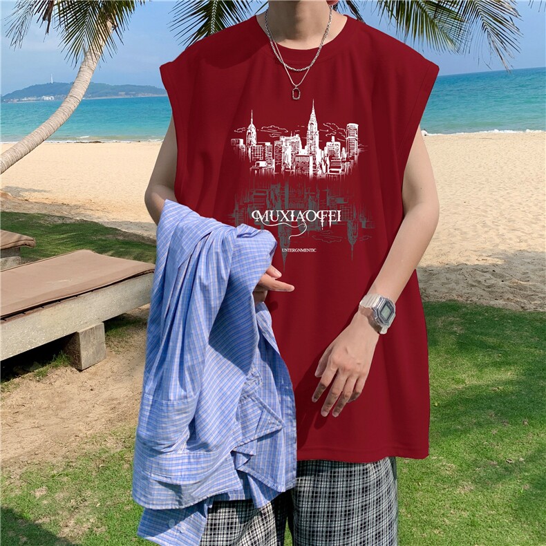 量大图低自动【有货】纯棉背心HD019-1-BX2591-P20，男装背心/马甲，电商019-1