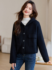 时尚减龄针织开衫女春装2025新款设计感好看别致休闲百搭毛衣外套，女装针织衫/毛衣，韩然一族