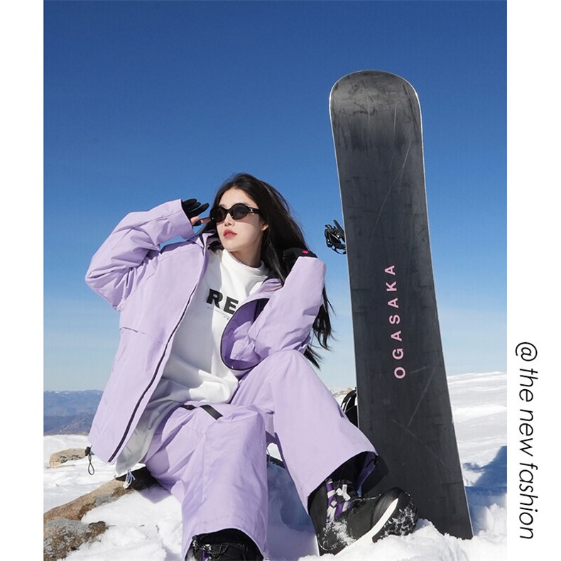 24冬新防水滑雪服套装情侣款加厚保暖两件套中性风外套TZ029-P245,男装休闲套装,电商A001-1