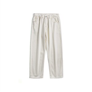 大量现货/主推港风宽松米白牛仔裤灰色A338-1/HK23/P50，男装牛仔裤，电商D325
