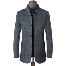 羊毛呢子外套男士秋冬中长款立领妮子休闲时尚大衣ZELD1126-P360，男装毛呢大衣，电商B212（原钱塘6029）