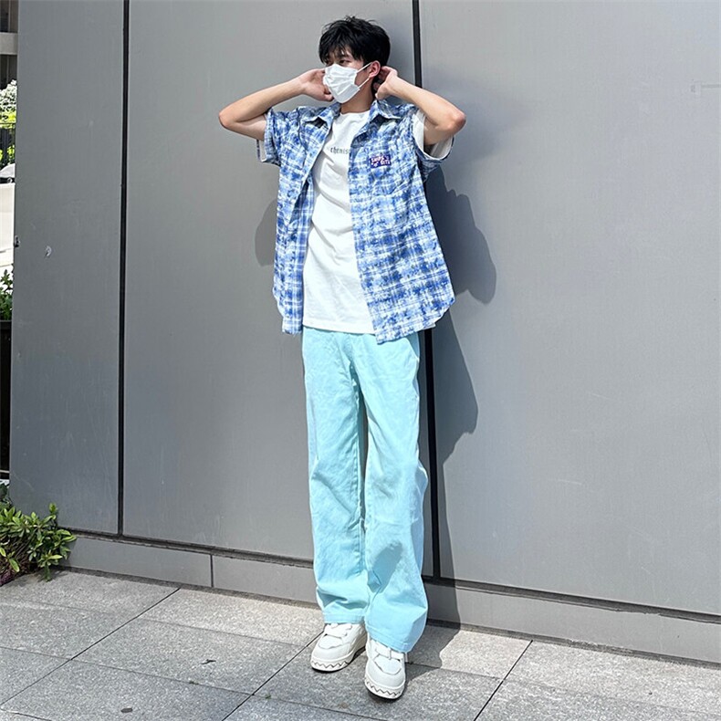 25年春季水洗高街vibe直筒宽松阔腿五色牛仔裤NZ2310-P55控78,男装牛仔裤,星座1002-1