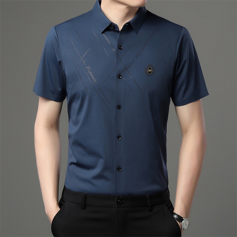 AC60022钱塘2020-3夏季男士精品短袖翻领休闲衬衫精品P65图片