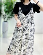 夏季新款，两件套连衣裙，女装连衣裙，唯她