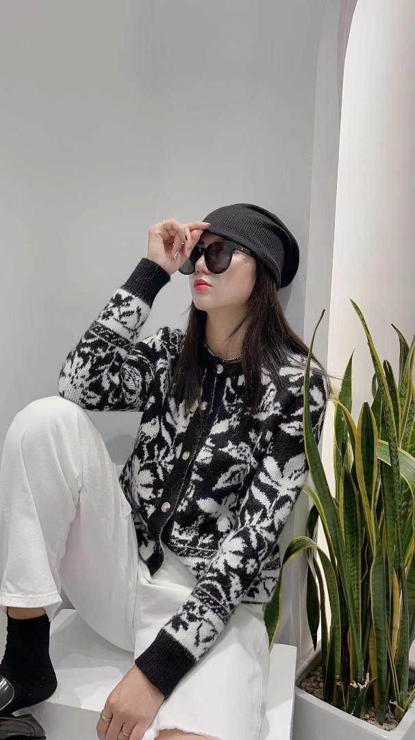 韩版羊毛双色开衫，其它，SHANGCHUN·W 汪尚春