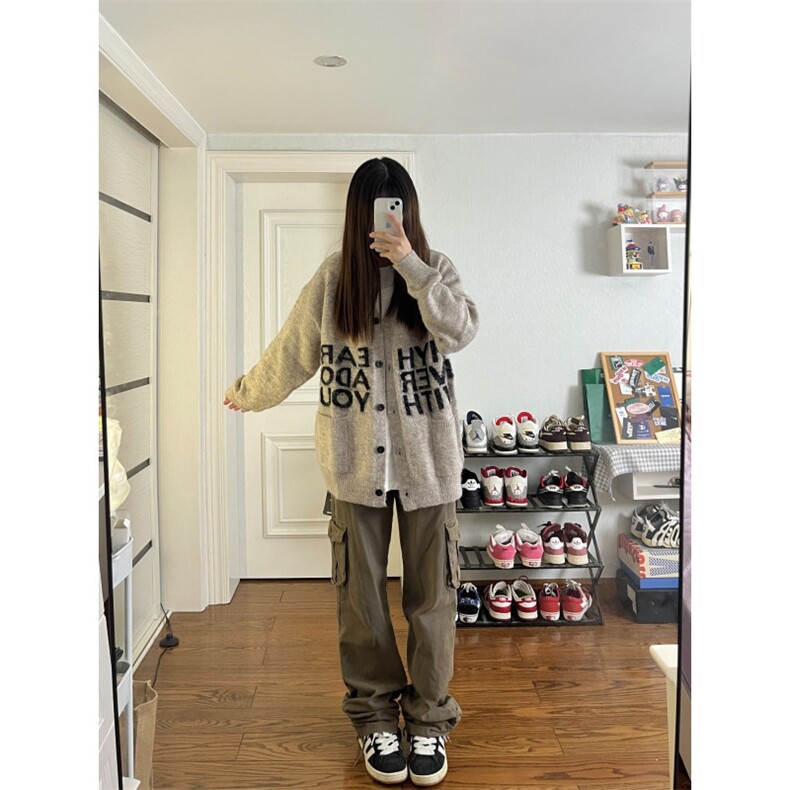 【有货】MY452HH-特P58秋冬高级感慵懒风开衫毛衣男美式针织外套,男装针织衫/毛衣,星座1007（原301D）