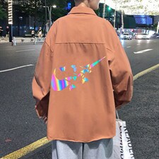 春季长袖衬衫男宽松港风衬衣男外套男CSCS270-P40，男装衬衫，电商B371