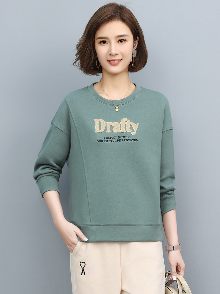 2023年春季新款潮时尚套头圆领卫衣女长袖韩版休闲百搭上衣打底衫,女装卫衣/绒衫,简韵佳