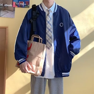 新款美式宽松休闲印花外套男棒球服夹克上衣W1017-P38图片