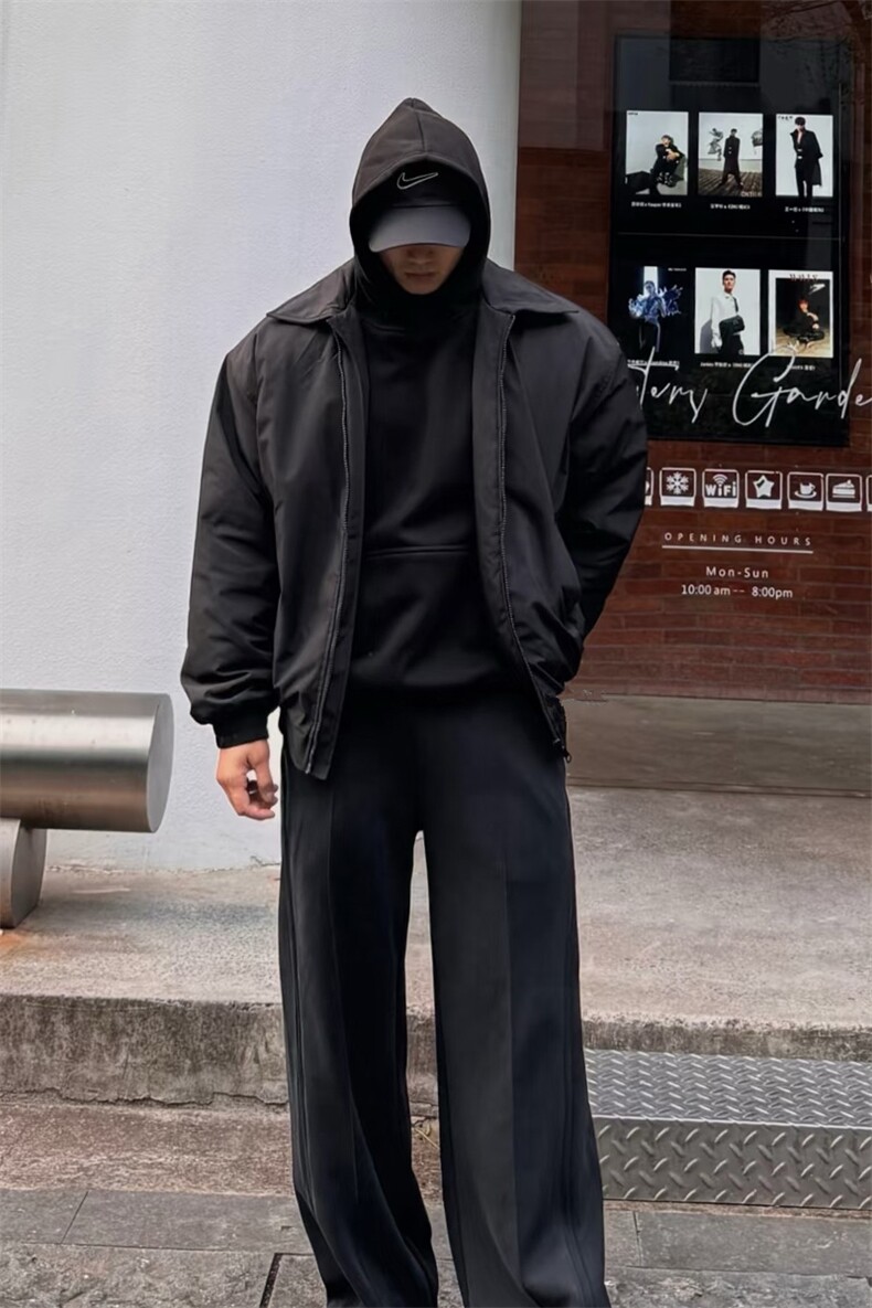 网图冬季飞行服夹克棉服加厚外套男装宽松翻领棉衣S374特批75,男装夹克,电商A233-1