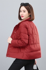2023年冬季气质立领撞色小羽绒面包服，女装羽绒服，依恋蒂丝
