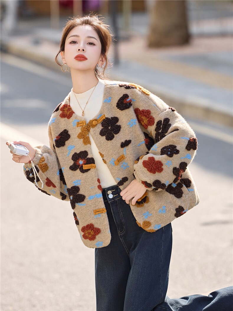 毛毛羽绒服女2025新款潮白鸭绒洋气复古立体花朵时尚保暖羽绒外套,女装羽绒服,流量+