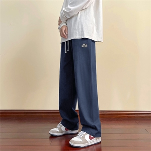 保暖纯色系绳直筒阔脚百搭长裤  K630-特批38加绒特批46图片