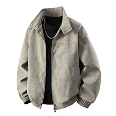 2026春新款得物品质休闲皮夹克飞行服皮衣男防外套PY730-P58，男装夹克，星座1402-3
