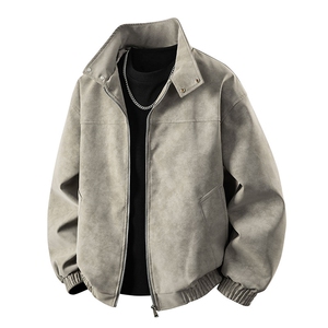 2026春新款得物品质休闲皮夹克飞行服皮衣男防外套PY730-P58图片