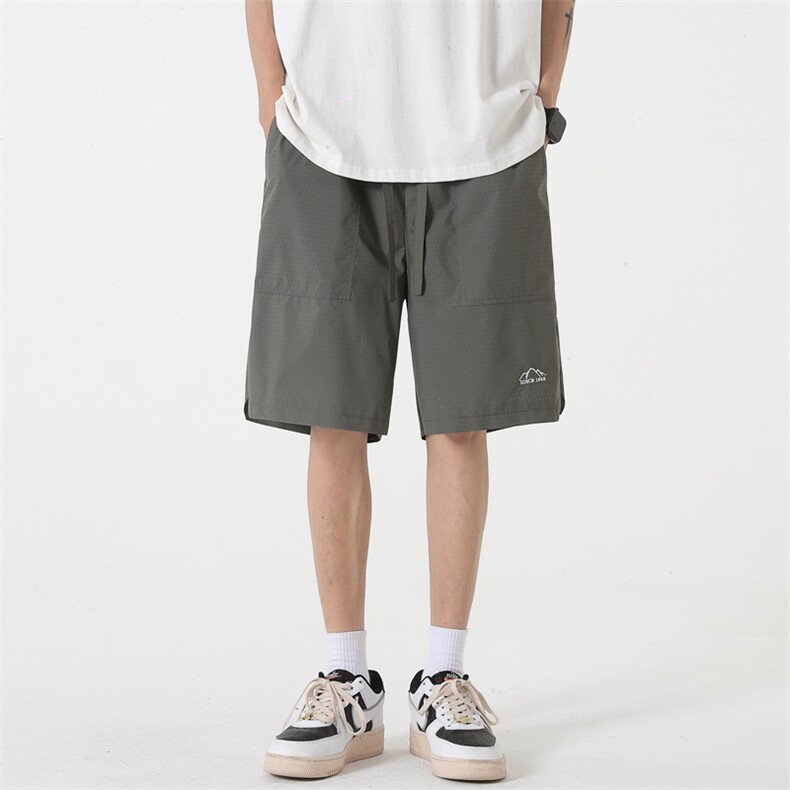 ！2023夏季新款男士透气冲孔短裤速干超薄五分裤DK251P45控69,男装休闲裤,电商B220