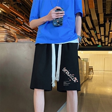 ！港风华夫格休闲裤子男卫裤男短裤男沙滩裤衩HFD22-P25，男装休闲裤，电商B367