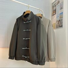 春新中式复古盘扣潮外套男女潮牌宽松风工装夹克W6521-P52，男装夹克，星座412-2