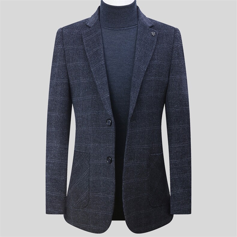 新款时尚风衣中长款中年男冬毛呢大衣商务休闲外套YLYM8805-P355，男装毛呢大衣，电商B212（原钱塘6029）