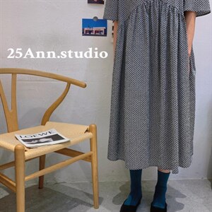 工艺盐缩廓形连衣裙,女装连衣裙,25Ann·Studio
