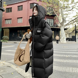 【现货】新款韩系中长款加厚90白鸭绒外套图片