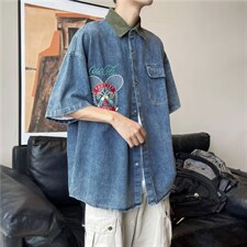 夏季短袖衬衫牛仔衬衣夹克外套C2024P42，男装衬衫，星座1116-2