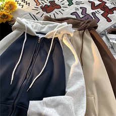 2024插肩袖系列上新4W+大货拼色开衫插肩袖卫衣W603-P55，男装卫衣，星座716-1