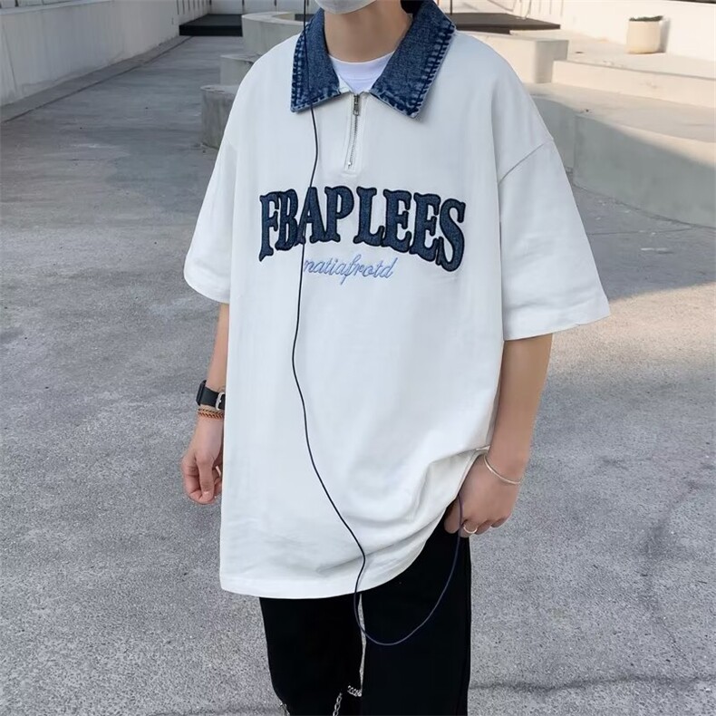 翻领短袖T恤男简约百搭休闲打底五分袖POLO衫GT38P35,男装Polo衫,星座1116-2