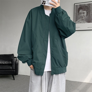 M-8XL春季棒球服外套男大码立领飞行员夹克潮牌休闲衣服JK001P65