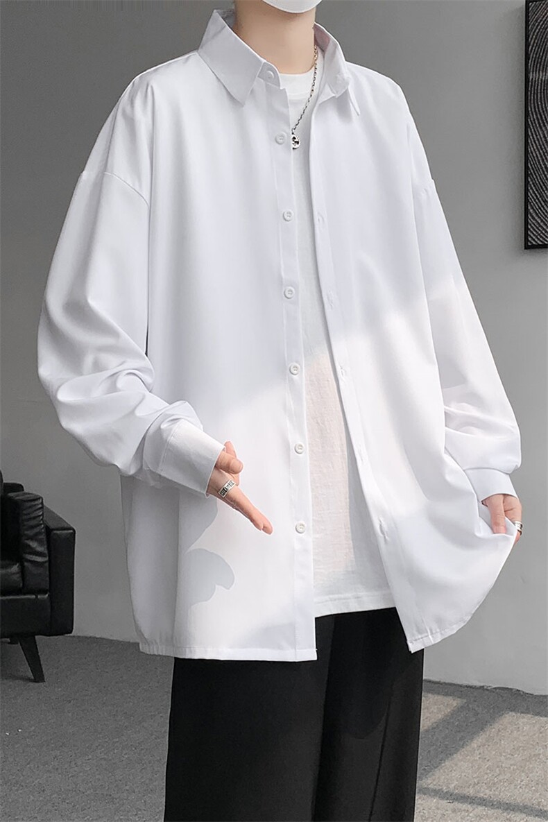 衬衫男秋季新款大码港风宽松长袖衬衣CY008-P30,男装衬衫,星座214-3